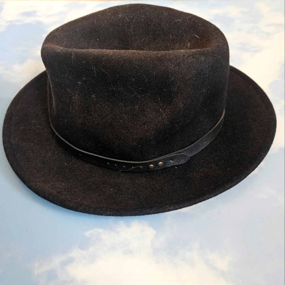 Black Boho Used Hat Urban Outfitters Ecote Hat Cool Retro Hat